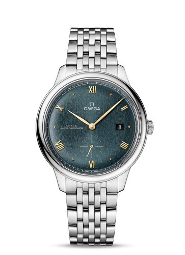 Omega De Ville Small Seconds Master Chronometer Stainless Steel / Turquoise / Bracelet